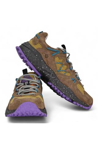 Sneaker uomo in camoscio e nylon colore testa di moro. FLOWER MOUNTAIN | YAMABUSHI-0B01